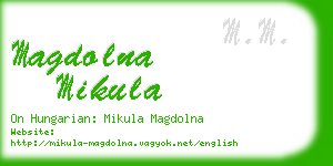 magdolna mikula business card